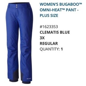 Women’s Bugaboo Omni-Heat Pant - Plus Size New w/t